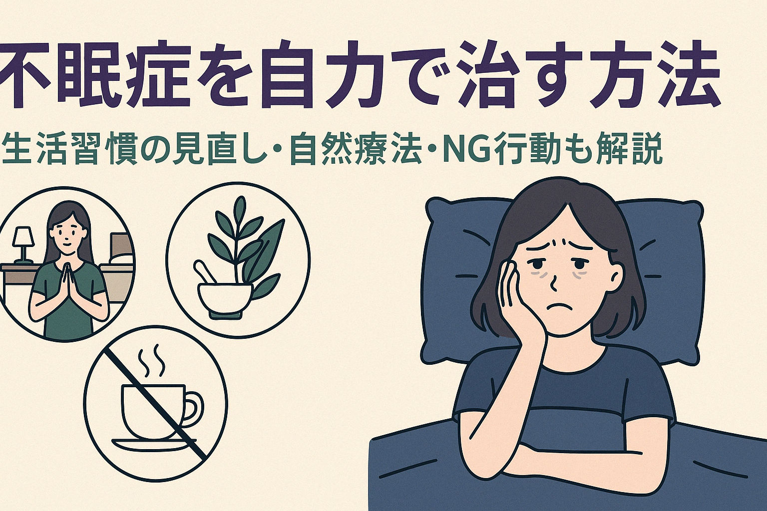 不眠症を自力で治す方法